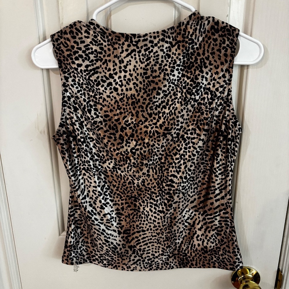 vintage leopard print top shiny - Picture 4 of 4